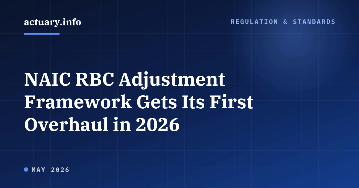 NAIC RBC Adjustment Framework Gets Its First Overhaul in 2026 | actuary ...